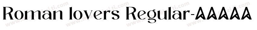 Roman lovers Regular字体转换